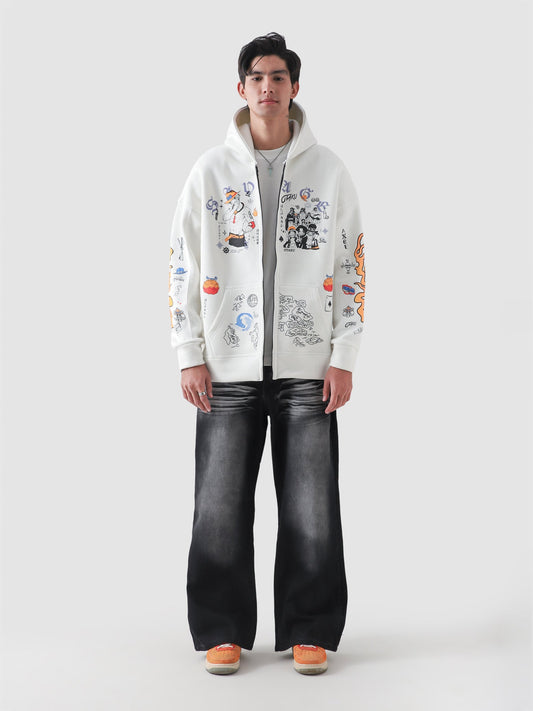 One Piece Fire Fist Zipper - GROOVY