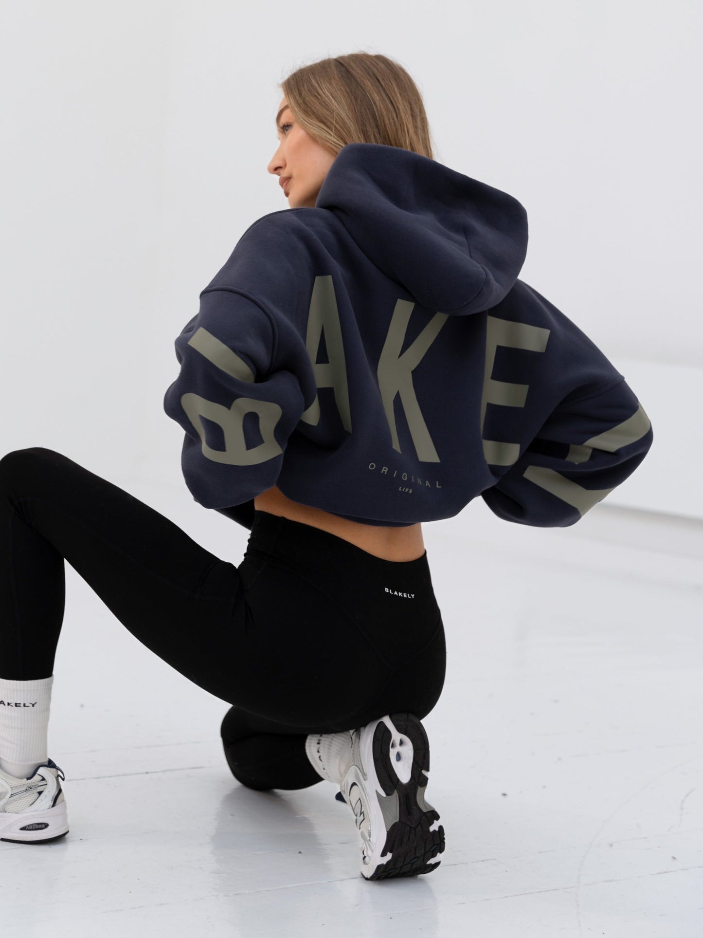 Isabel Oversized Hoodie - True Navy & Olive