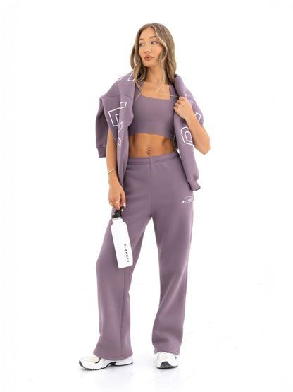 Active Studios Wide Leg Sweatpants - Grape