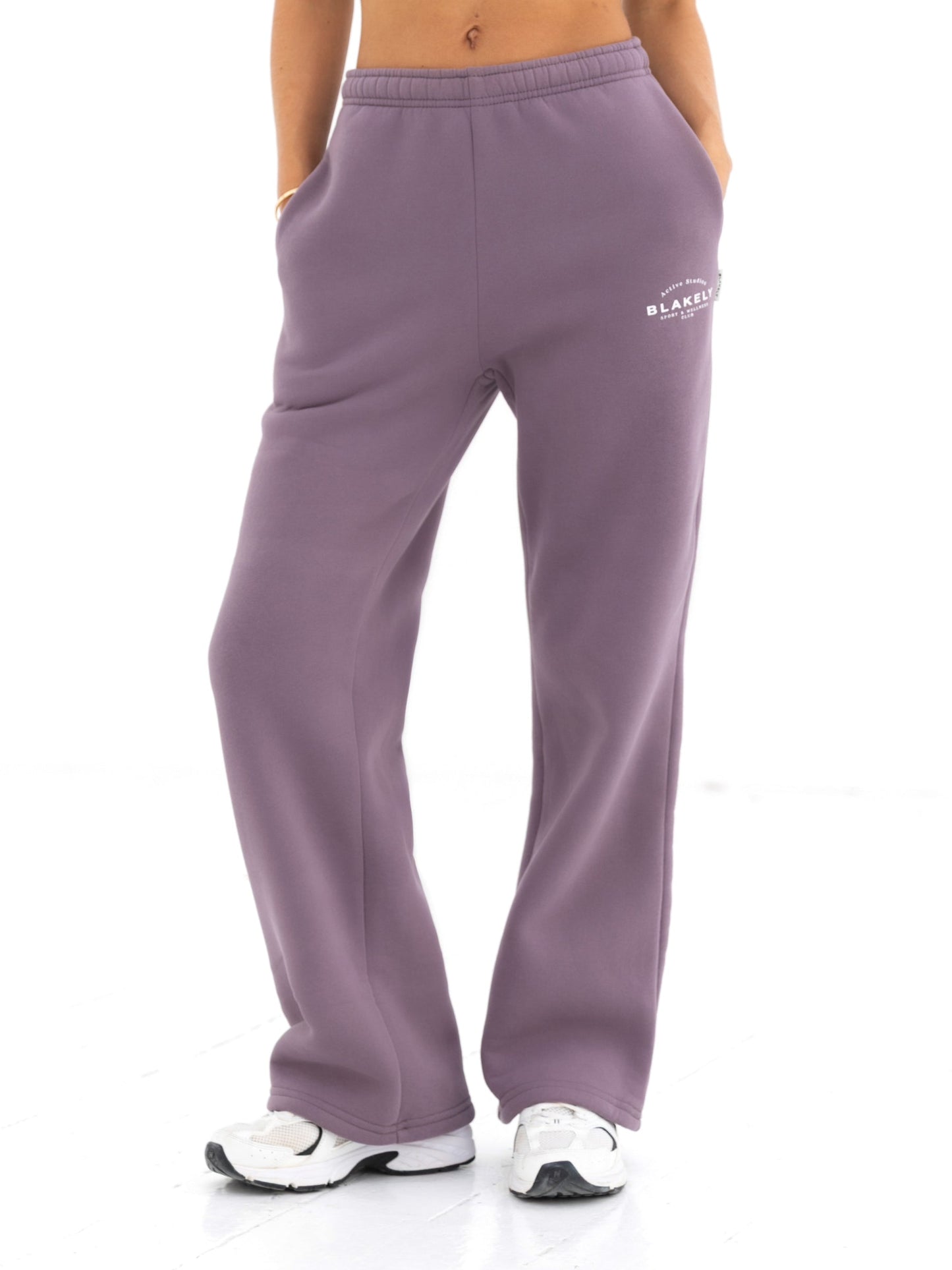 Active Studios Wide Leg Sweatpants - Grape