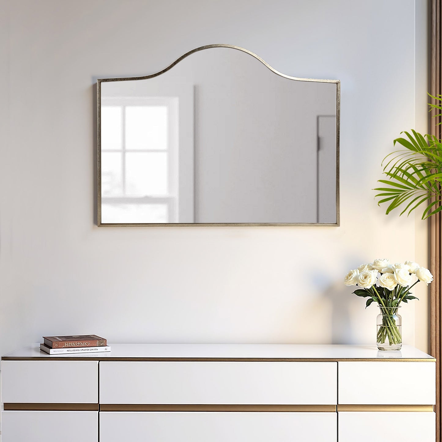 Arch Top Mirror, Gold