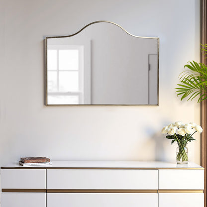 Arch Top Mirror, Gold