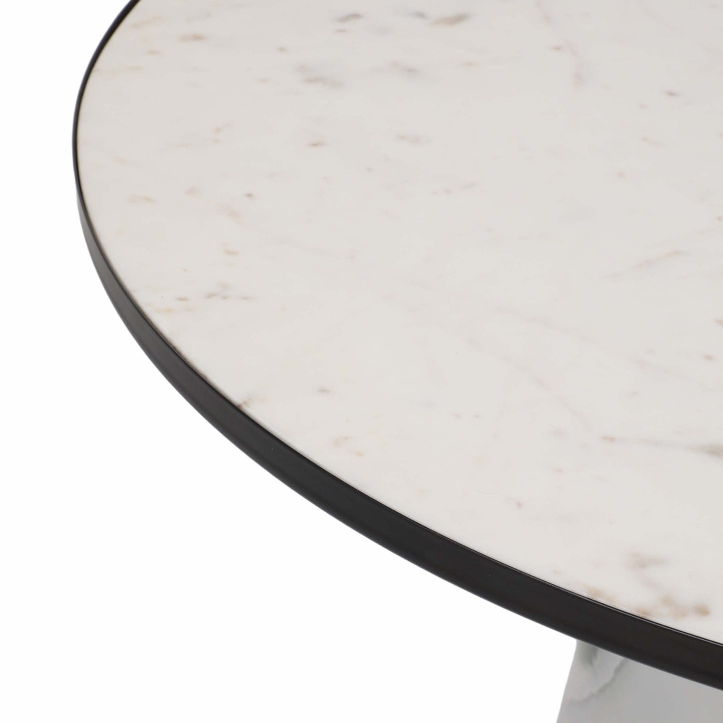 Glass Base Coffee Table, White