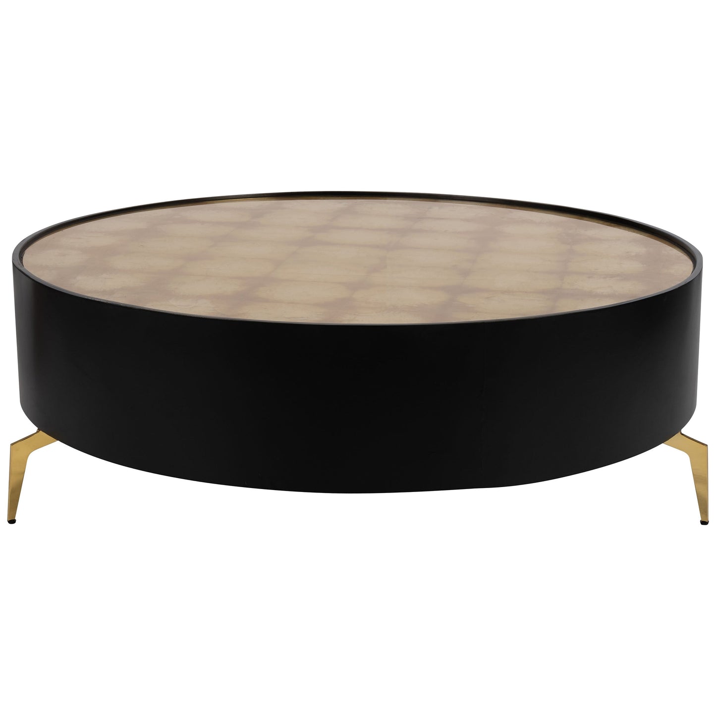 Gold Leaf Top Coffee Table, Black