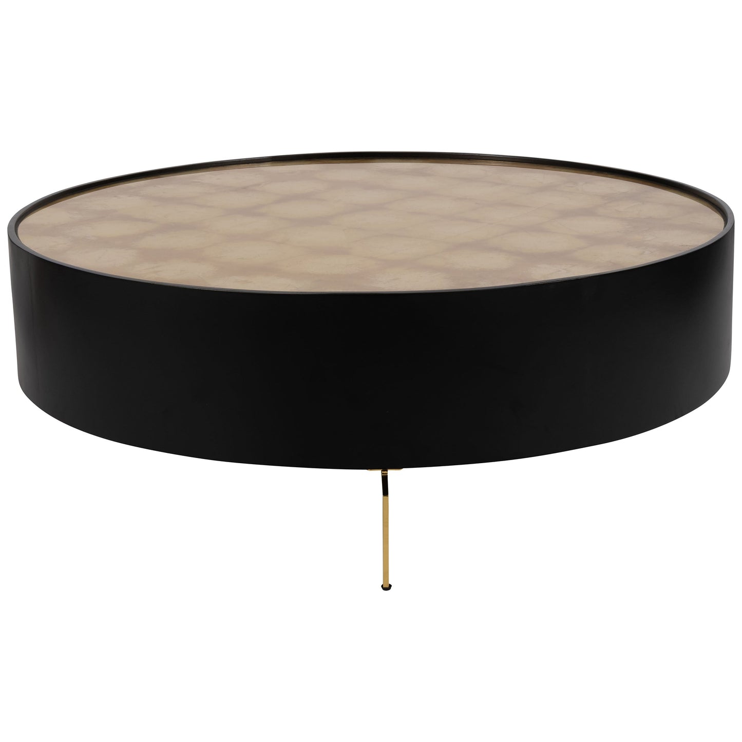 Gold Leaf Top Coffee Table, Black