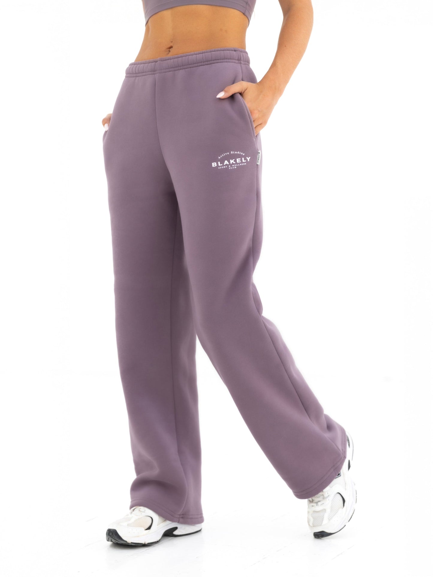 Active Studios Wide Leg Sweatpants - Grape