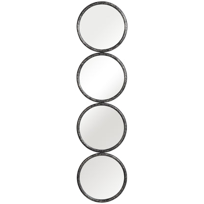 Circles Wall Mirror, Black