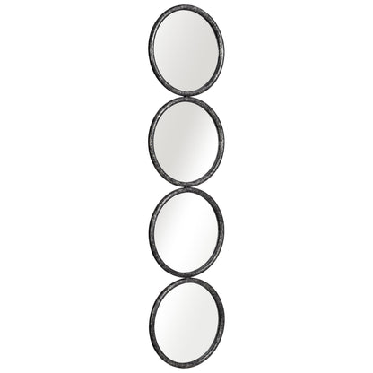 Circles Wall Mirror, Black