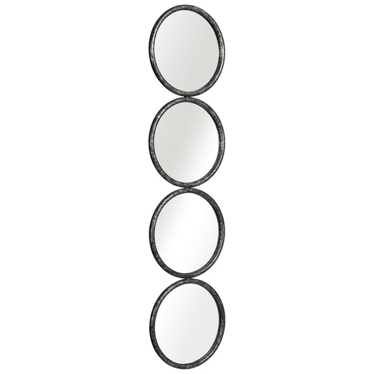 Circles Wall Mirror, Black