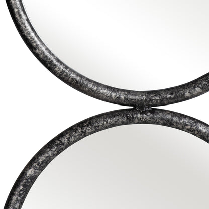 Circles Wall Mirror, Black